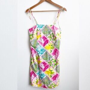 Lilly Pulitzer || Tile Patchwork Tie‎ Shoulder Shift 6